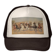 A Dash For Timber by Remington, Vintage Cowboys Trucker Hat