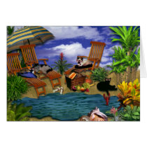 A Day at the Beach Greeting Cards