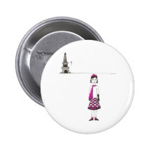 A day in Paris France Pinback Button