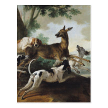 A Deer Chased by Dogs, 1725 Postcards