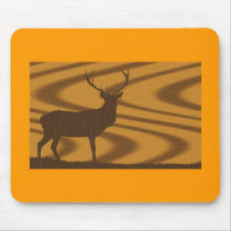 a-deer-in-walnut-on-oak-background mousepads