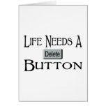 A Delete Button Greeting Cards