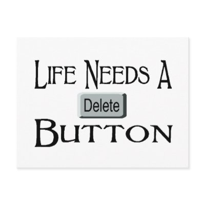 A Delete Button Post Cards by goldnsun