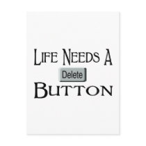 A Delete Button Post Card