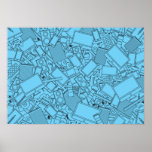 "A Designers Life" Blue Poster