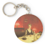 A Dinner Table at Night by John Singer Sargent keychains