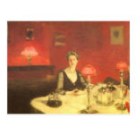 A Dinner Table at Night by Sargent, Victorian Art Postcards