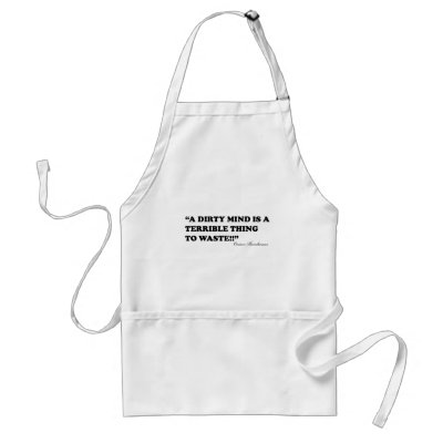 A Dirty Mind Is A Terrible Thing To Waste Apron by jonnydowntown