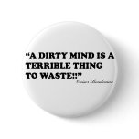 A Dirty Mind Is A Terrible Thing To Waste buttons