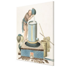 A Distiller, plate 24 from 'The Costume of China', Stretched Canvas Print