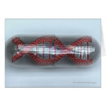 A DNA strand in a capsule Greeting Card