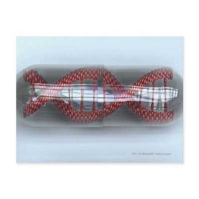 A DNA strand in a capsule Post Cards by MedicalRF
