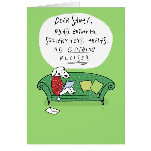 A Dog's Letter to Santa Greeting Card