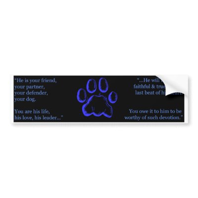 A Dog's Love Bumper Stickers by JessWelsch