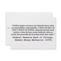 A Dollar Bill Is Just a Piece of Paper Invite