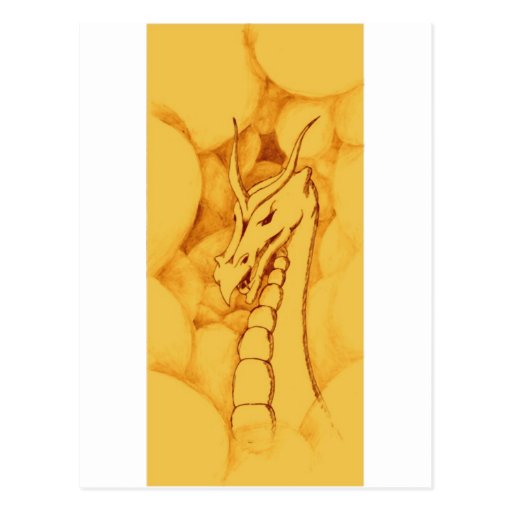 A Dragon Wreathed in Smoke (Bronze) Postcard