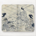 A drinking party by Nishikawa, Sukenobu Ukiyoe Mousepad