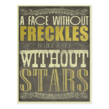 A Face Without Freckles Post Card