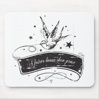 "A fairer house than prose" Mouse Mat by syllablefashion