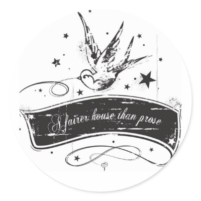 "A Fairer House Than Prose" Stickers by syllablefashion