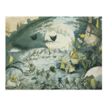 A Fairy Dance Full Moon Post Card
