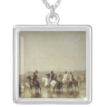A Falcon Hunt, 1862 Personalized Necklace