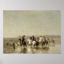 A Falcon Hunt, 1862 Print