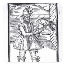 A Falconer with his Goshawk Sticker