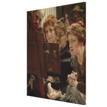 A Family Group, 1896 (oil on panel) Stretched Canvas Prints