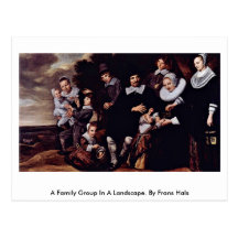 A Family Group In A Landscape. By Frans Hals Post Card