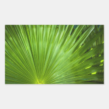 A Fan of Green Rectangular Stickers