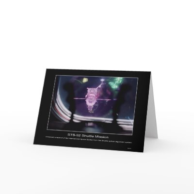 A farewell snapshot of the International Space Sta Greeting Cards by Space_Exploration