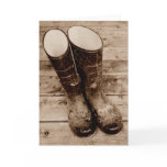 A Farmer's Muddy Rubber Boots