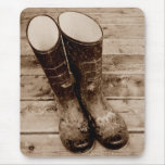A Farmer's Muddy Rubber Boots