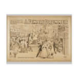 A Female Drummer, 'Bargain Day Sale of Corsets' Post Card
