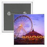 A ferris wheel and carousel at the Navy Pier in Button