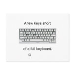 A Few Keys Short Postcards
