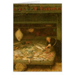 A Fishmonger's Shop by Frederick Walker Greeting Card