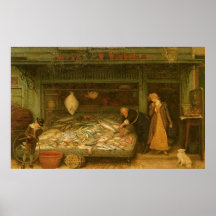 A Fishmonger's Shop by Frederick Walker Print