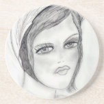 A Flapper Drink Coaster