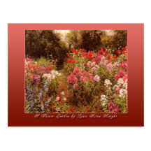 A Flower Garden by Louis Aston Knight Postcard