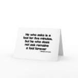 A Fool Forever quote Greeting Cards
