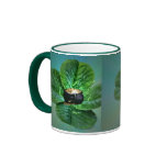 a four leaf clover, mug