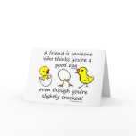 A friend is someone greeting card