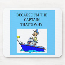 a funny boating captain joke mousemat
