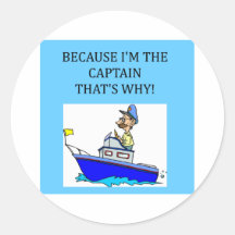 a funny boating captain joke sticker