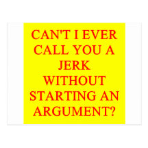 a funny insult for jerks postcard