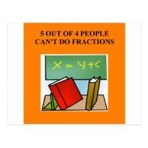 a funny math joke postcards