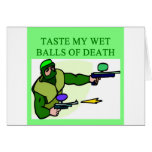 a funny paintball design greeting cards