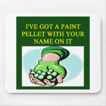 a funny paintball design mouse pad